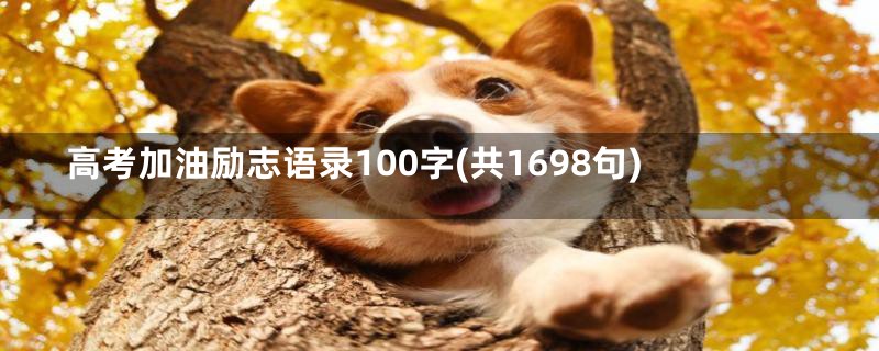 高考加油励志语录100字(共1698句)
